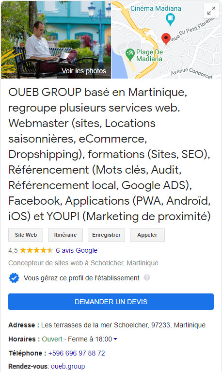 référencement local google my business oueb group